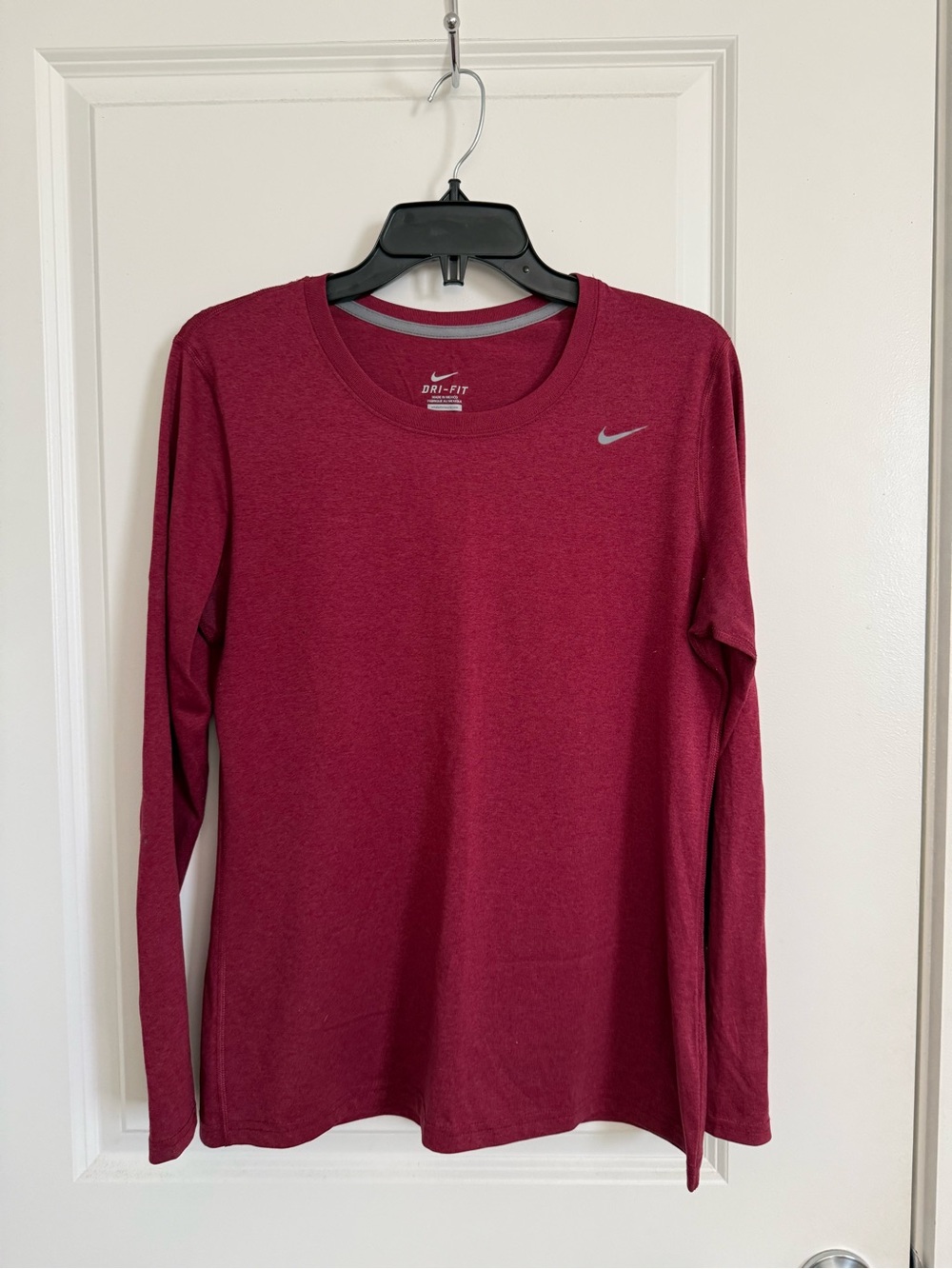 Nike Women's Dri-FIT Long Sleeve Top - Garnet